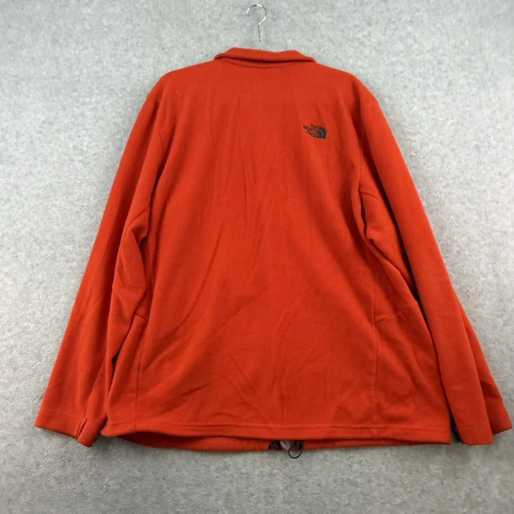 The North Face Zip Front Orange Long Sleeve Jacket Zip Pockets Size XXL Unisex